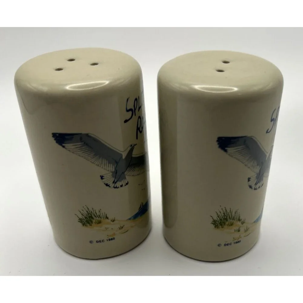 Nautical Seagull Sandpiper Split Rock, MN Dec. 1980 Salt & Pepper Shaker